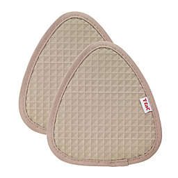 T-fal&reg; 2-Pack Waffle Cotton and Silicone Pot Holders in Sand