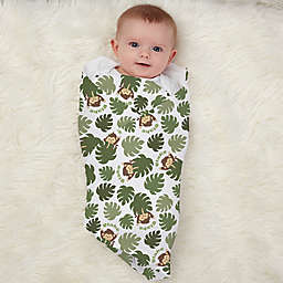 Jolly Jungle Monkey Baby Receiving Blanket in Green