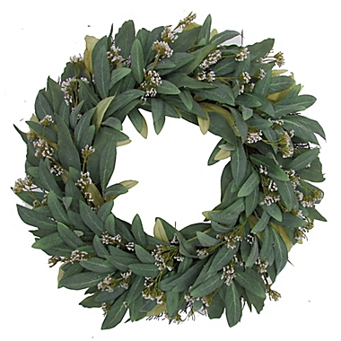 Everhome&trade; Bay Leaf 22-Inch Artificial Wreath. View a larger version of this product image.