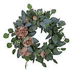 Alternate image 0 for Everhome&trade; Peony and Rose 22-Inch Artificial Half Wreath