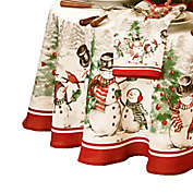 Snowman Winterland Holiday 70-Inch Round Tablecloth