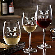 Lavish Last Name Engraved 21-Ounce Stemless Wine Glass