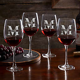 Lavish Last Name Engraved 19 1/4-Ounce. Red Wine Glass