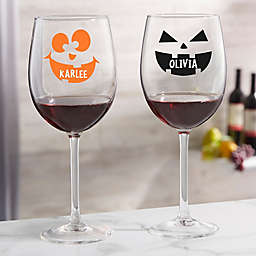 Jack-o'-Lantern Halloween Personalized 19.25-Ounce Red Wine Glass
