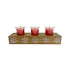 Alternate image 0 for H for Happy&trade; 3-Piece Wooden Snowflake Votive Candle Holder