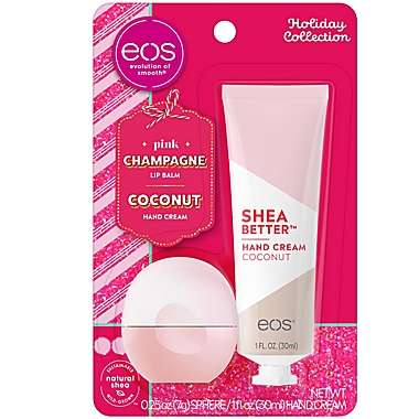 eos&trade; 2-Piece Holiday Lip Balm and Hand Cream Collection. View a larger version of this product image.