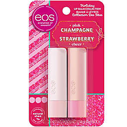 eos™ 2-Piece 0.14 oz. Holiday Lip Balm Collection in Pink Champagne and Strawberry Cheer
