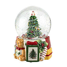 Spode® Figural Christmas Tree Musical Snow Globe in Green
