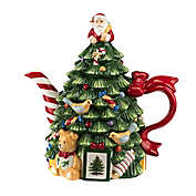 Spode&reg; Christmas Tree Figural 26.8 oz. Teapot in Green