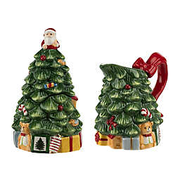 Spode® Christmas Tree Covered Sugar and Creamer Set in Green (Set of 2)