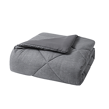 Brushed Microfiber Twin Comforter in Grey. View a larger version of this product image.