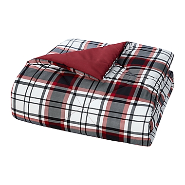 Brushed Microfiber Comforter in Red Plaid. View a larger version of this product image.