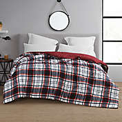 Brushed Microfiber Comforter in Red Plaid