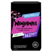 Pampers&reg; Ninjamas Small/Medium 14-Count Girls&#39; Nighttime Underwear