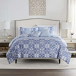 Farrah 5-Piece Twin XL Comforter Set in Blue
