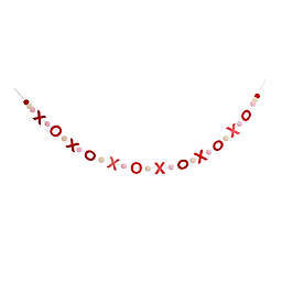 H for Happy™ 6-Foot Valentines "X O" Felt Banner in White/Red