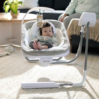 Ingenuity&trade; AnyWay Sway&trade; PowerAdapt&trade; Dual-Direction Portable Swing in Grey. View a larger version of this product image.