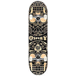 Osprey® Candy Skull 31-Inch Doublekick Skateboard in Black/Brown
