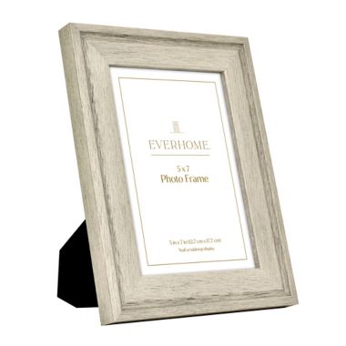Everhome&trade; Single Opening 5-Inch x 7-Inch Wood and Glass Picture Frame in Grey. View a larger version of this product image.