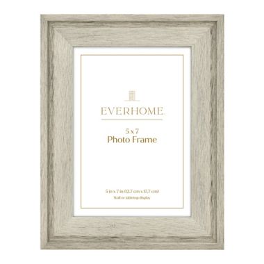 Everhome&trade; Single Opening 5-Inch x 7-Inch Wood and Glass Picture Frame in Grey. View a larger version of this product image.