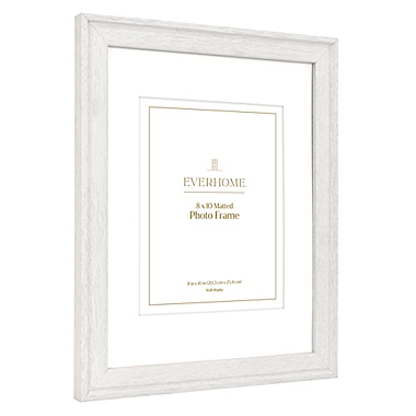 Everhome&trade; Single Opening 8-Inch x 10-Inch Wood and Glass Matted Picture Frame in White. View a larger version of this product image.