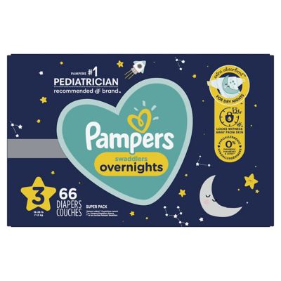 Pampers&reg; Swaddlers 66-Count Size 3 Overnights Disposable Diapers