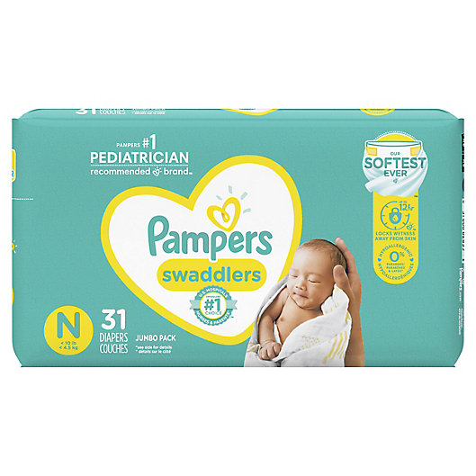 Alternate image 1 for Pampers® Swaddlers™ 31-Count Size 0 Jumbo Pack Diapers