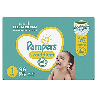 Pampers&reg; Swaddlers&trade; 96-Count Size 1 Super Pack Diapers. View a larger version of this product image.