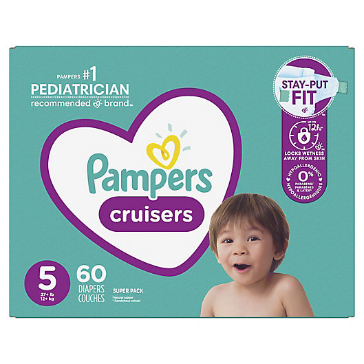 Alternate image 1 for Pampers® Cruisers™ Size 5 60-Count Disposable Diapers