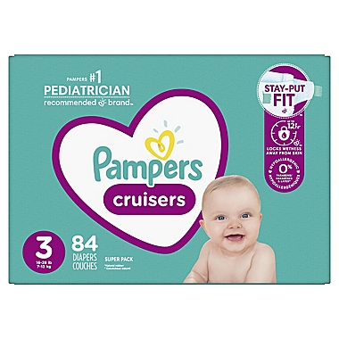 Pampers&reg; Cruisers&trade; Size 3 84-Count Disposable Diapers. View a larger version of this product image.