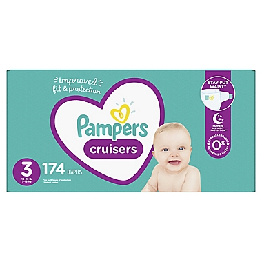 Pampers&reg; Cruisers&trade; Size 3 174-Count Disposable Diapers. View a larger version of this product image.