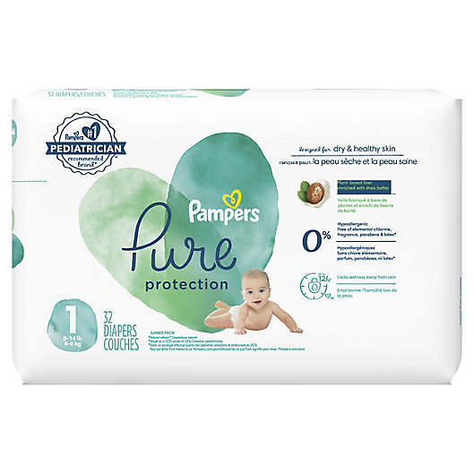 Alternate image 1 for Pampers® Pure Protection 35-Count Size 1 Disposable Diapers