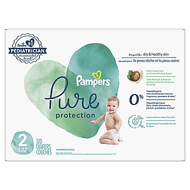 Pampers&reg; Pure Protection 120-Count Size 2 Super Pack Diapers. View a larger version of this product image.