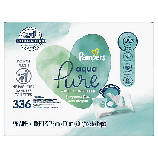 Alternate image 1 for Pampers® 336-Count Aqua Pure Baby Wipes