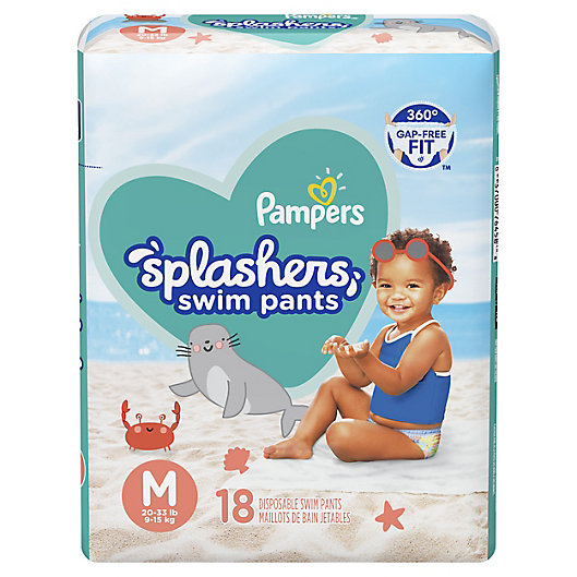 Alternate image 1 for Pampers® Splashers 18-Count Size M Disposable Swim Pants