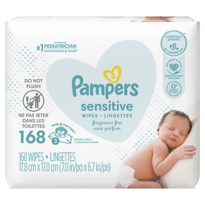 Pampers&reg; 168-Count Sensitive Baby Wipes 3x Travel Pack