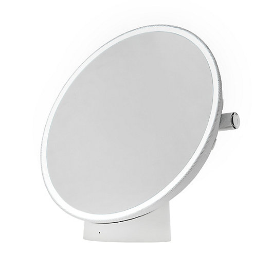 Alternate image 1 for Sharper Image® LED Fogless Shower Mirror & Speaker