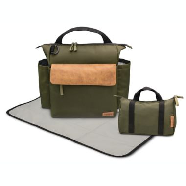 goldbug&trade; Multi-Tasker Convertible Diaper Backpack in Green. View a larger version of this product image.