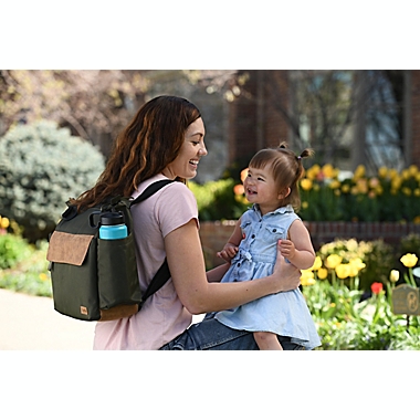 goldbug&trade; Multi-Tasker Convertible Diaper Backpack in Green. View a larger version of this product image.