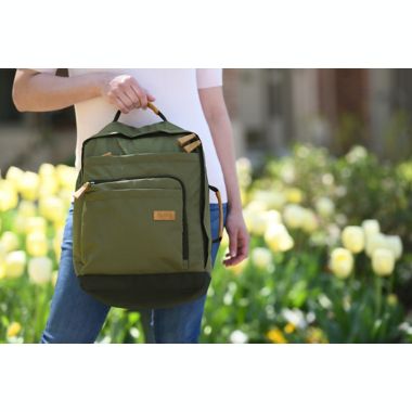 goldbug&trade; Side-Carry Diaper Backpack in Green. View a larger version of this product image.