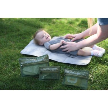 goldbug&trade; Tidy Trio Accessory Bags in Green. View a larger version of this product image.