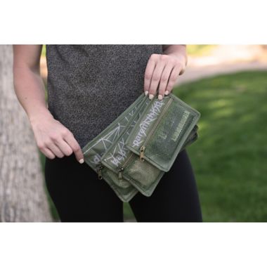 goldbug&trade; Tidy Trio Accessory Bags in Green. View a larger version of this product image.