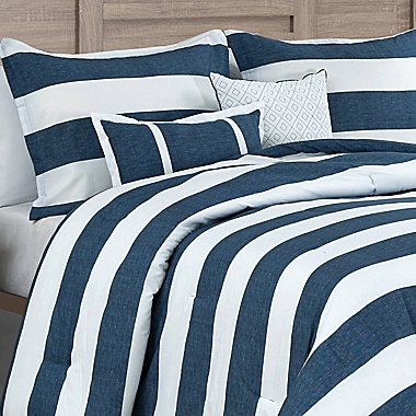 Nautica&reg; Highline 5-Piece King Comforter Bonus Set in Navy. View a larger version of this product image.