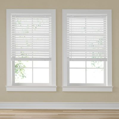Simply Essential&trade; Room Darkening Cordless Faux Wood Blind in White