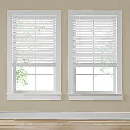 Simply Essential™ Room Darkening Cordless Faux Wood Blind in White