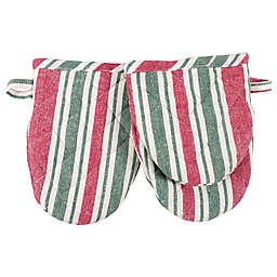 Bee &amp; Willow&trade; 2-Pack  Holiday Stripe Mini Oven Mitts