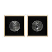 Madison Park&reg; Aster 20-Inch x 20-Inch Framed Resin in Silver (Set of 2)