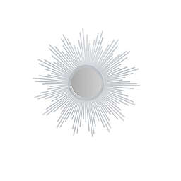 Madison Park Fiore Sunburst Round Wall Mirror in Silver