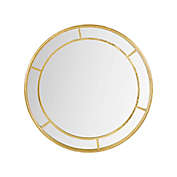 Martha Stewart Katonah 36-Inch Round Accent Mirror in Gold