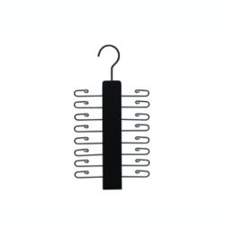 Squared Away™ Wood Belt/Tie Hanger in Black